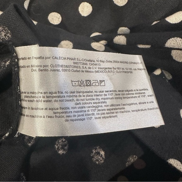 NWOT Compania Fantastică high waist polka dot wide leg pants linen like - Picture 15 of 16